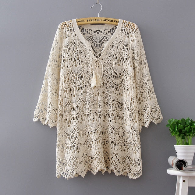 2019 Summer White Blouse Sexy Clothing New Season